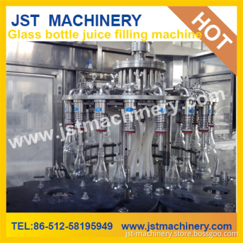 Automatic Three in One Glass Bottle Juice Filling Machine for 5000 Bottles Per Hour